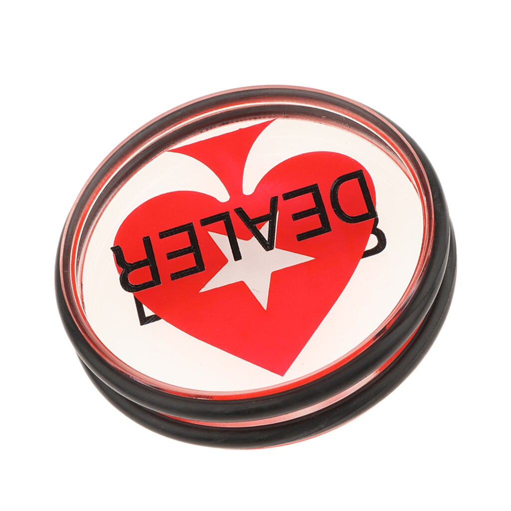 Botón distribuidor de 3 pulgadas con anillo de goma Casino Poker Chip para Texas Holden, Blackjack, ruleta