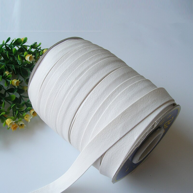 10 Meter Meetee 1.5cm PU Lederen Linten Touw Naaien Effen Kleur Lint DIY Verpakking Materiaal Naaibenodigdheden voor Kleding: White
