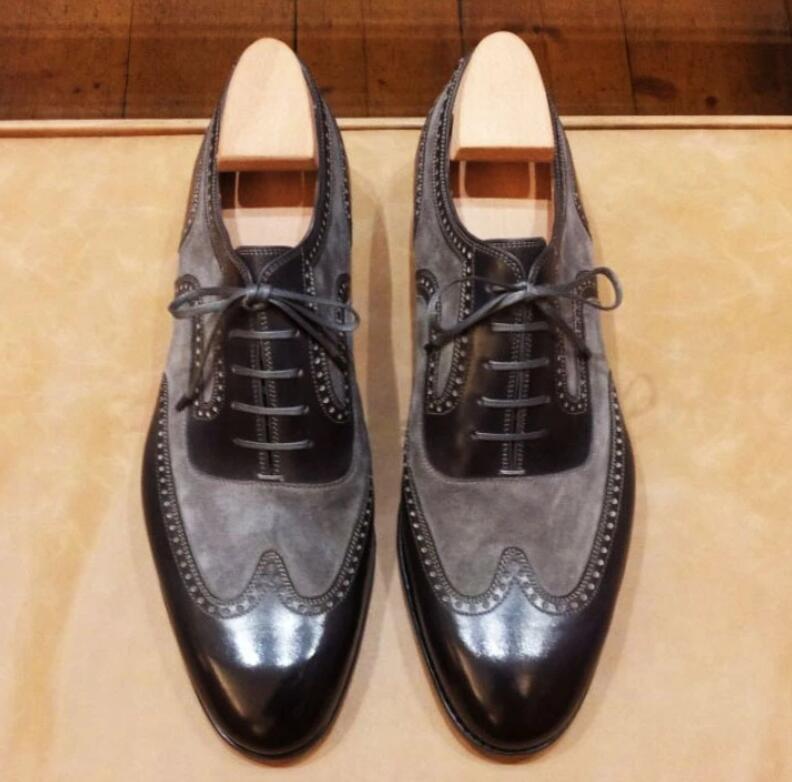 Men PU Leather Shoes Low Heel Shoes Dress Shoes Brogue Shoes Spring Ankle Boots Vintage Classic Male TV412 main image 1
