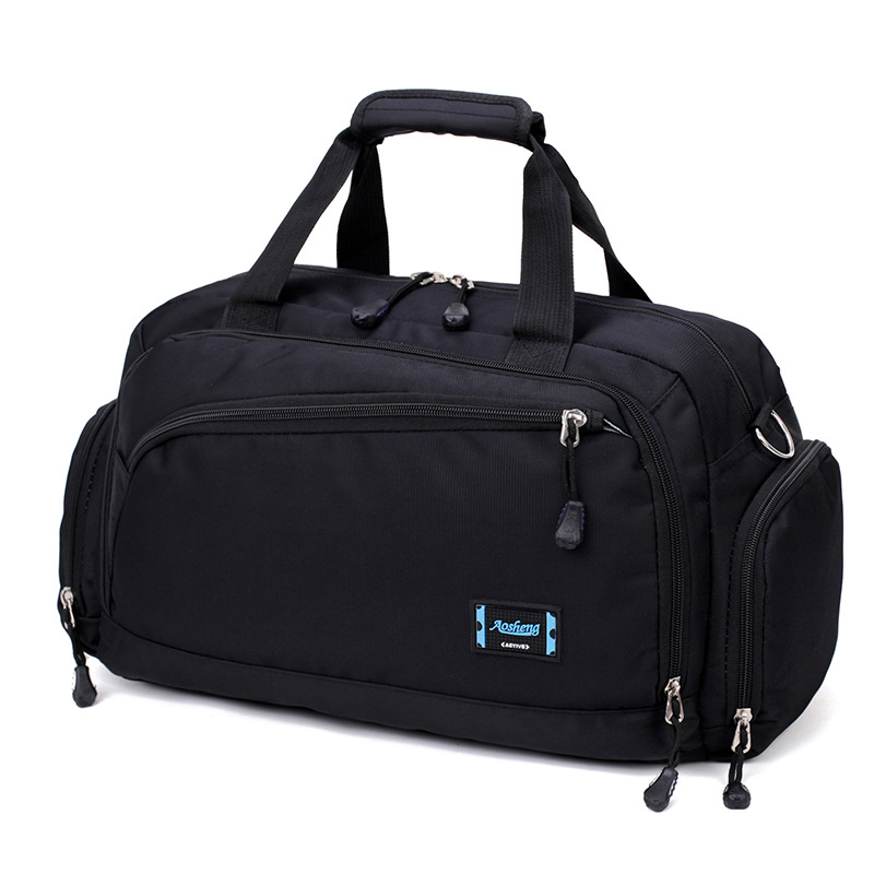 Große sport-umhängetasche, kurze reisetasche mit mehreren fächern, gepäcktasche mit gurt, reisetasche für damen, reisetasche