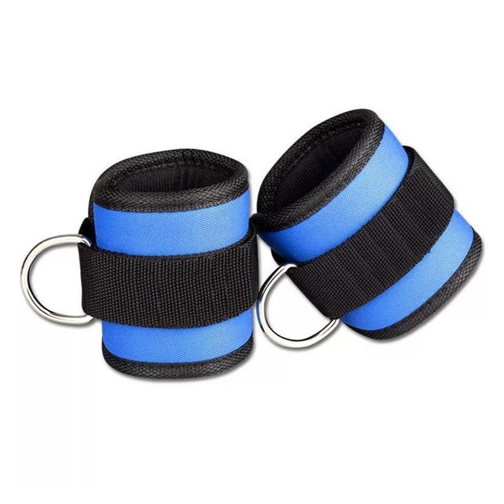 1pair Loop D Buckle Ankle Strap Ankle Straps Fitness Bands Cuffs Neoprene For Cable Machines Resistance Padded Leg Work J6T4: blue