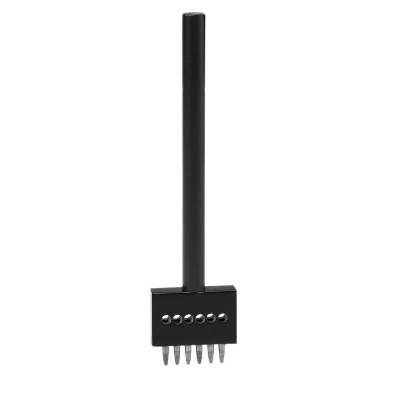 Diy ronde stikperforator met 5mm gaten, leer snijden, ponsgereedschap, 2/4/6- punts gatafstand, leer boren, gereedschap: 6- punts