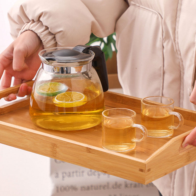 Bamboo Tea Tray Food Serving Tray Rectangular Tea ... – Grandado