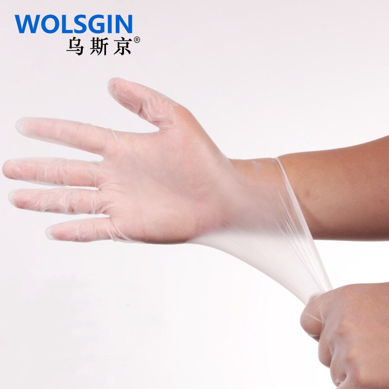 20 disposable pvc gloves latex nitrile nitrile rubber waterproof gloves workshop work plastic food grade thick film finger cots