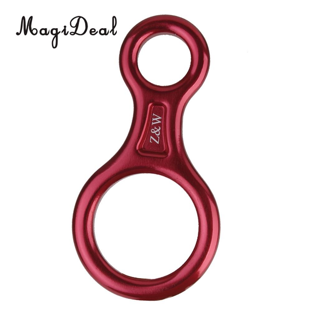 MagiDeal Figure 8 Mountaineering Climbing Rappelling Ring Belay Device 35KN for Tree Climbing Caving Camping Travell Accessory