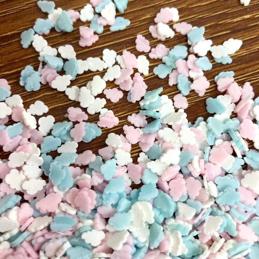 50G Gemengde Polymeer Kleurrijke Cloud Slice Klei Sprinkles Voor Ambachten Maken Diy Slime Vullen Materiaal Nail Art Decoratie: cloud