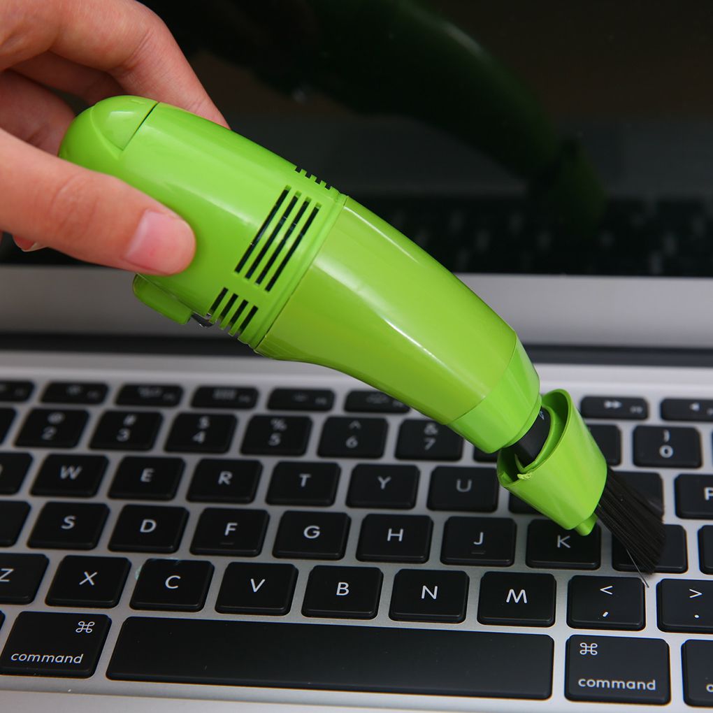 1PC Mini Vacuum USB Keyboard Cleaner PC Laptop Brush Dust Cleaning Tool Multiple Brushhead 4 Color