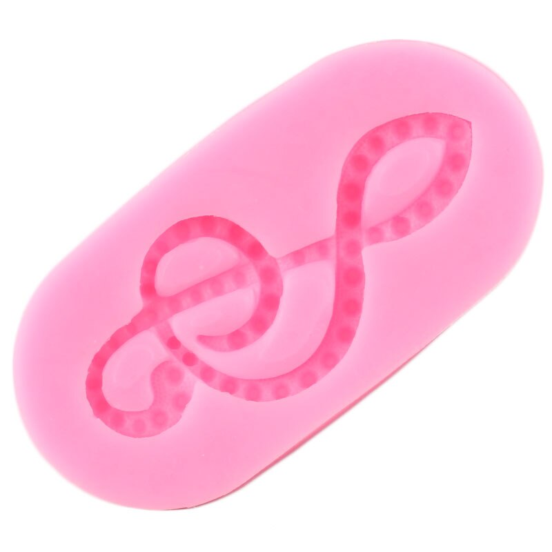 3D Treble Clef Bling Textured Music Note Silicone Mould Cupcake Topper Fondant Cake Decorating Tools Candy Clay Chocolate Molds