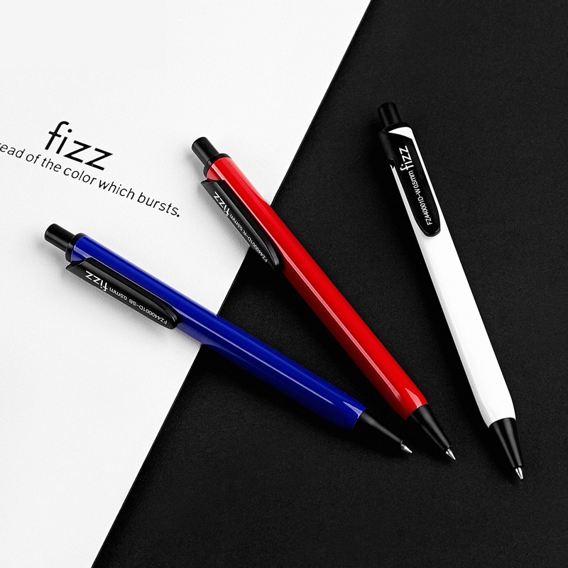 Fizz Gel Inkt Pen Lage Zwaartepunt Teken Pen 0.5 Mm Zwarte Inkt Metalen Body Gel Pen Voor School kantoorbenodigdheden Leverancier