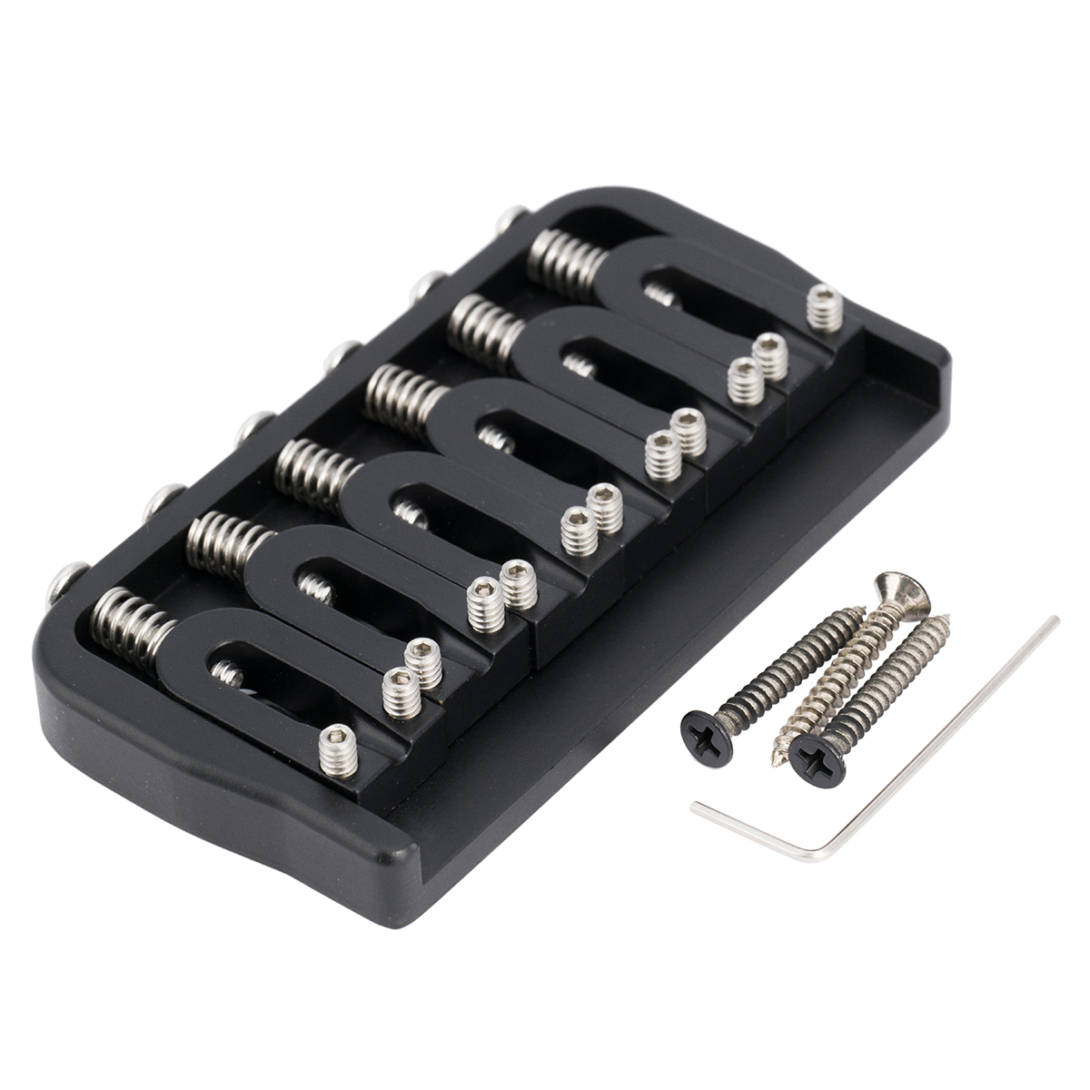 thumbnail image 2 of Non-tremolo Guitar Bridge Musiclily Pro 52.5mm Hardtail Bridge For Strat/Tele Guitars - Modern Fixed Bridge With String-Through Body Design Zinc Alloy Guitar Bridge 2 of 10