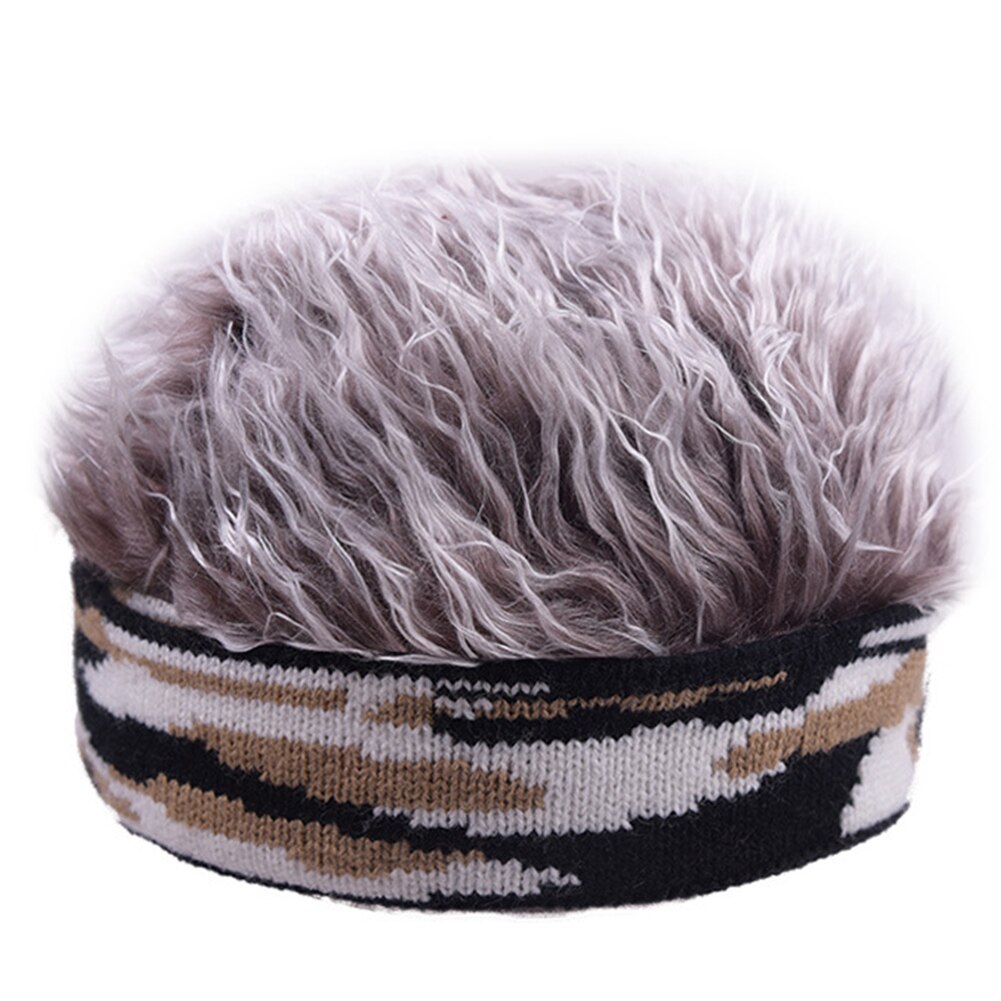 Mannen Beanie Pruik Hoed Fun Korte Haar Caps Ademend Zachte Voor Party Outdoor Nyz Winkel: Bruin