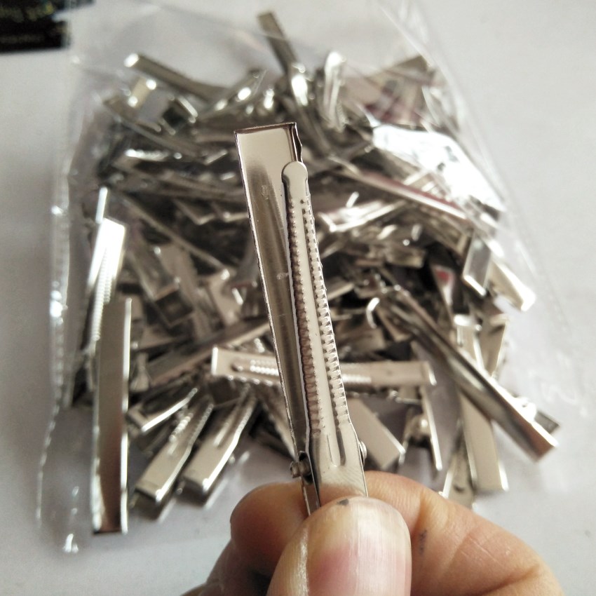 100pcs Metal Hair Style Alligator Clip Girls Single Prong Hairpins DIY Barrettes Hair Accessories 40mm,45mm,55mm,65mm,75mm,95mm