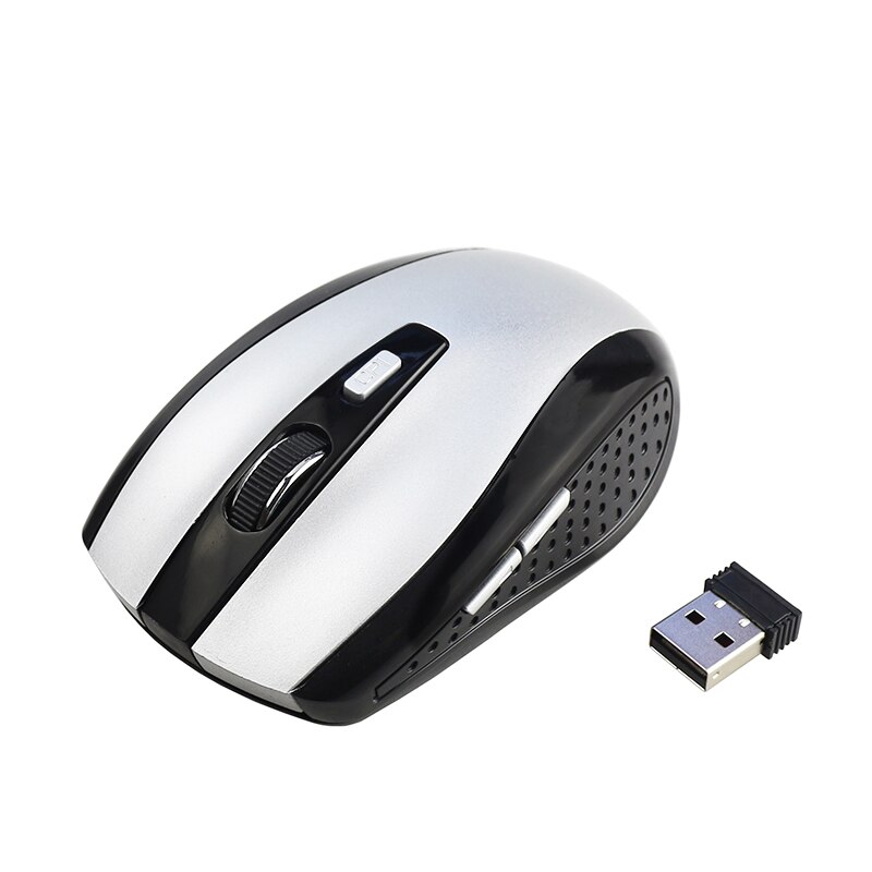 Sovawin – souris optique sans fil 2.4ghz, 1600dpi, USB, pour Gamer , ordinateur PC et portable: Silver