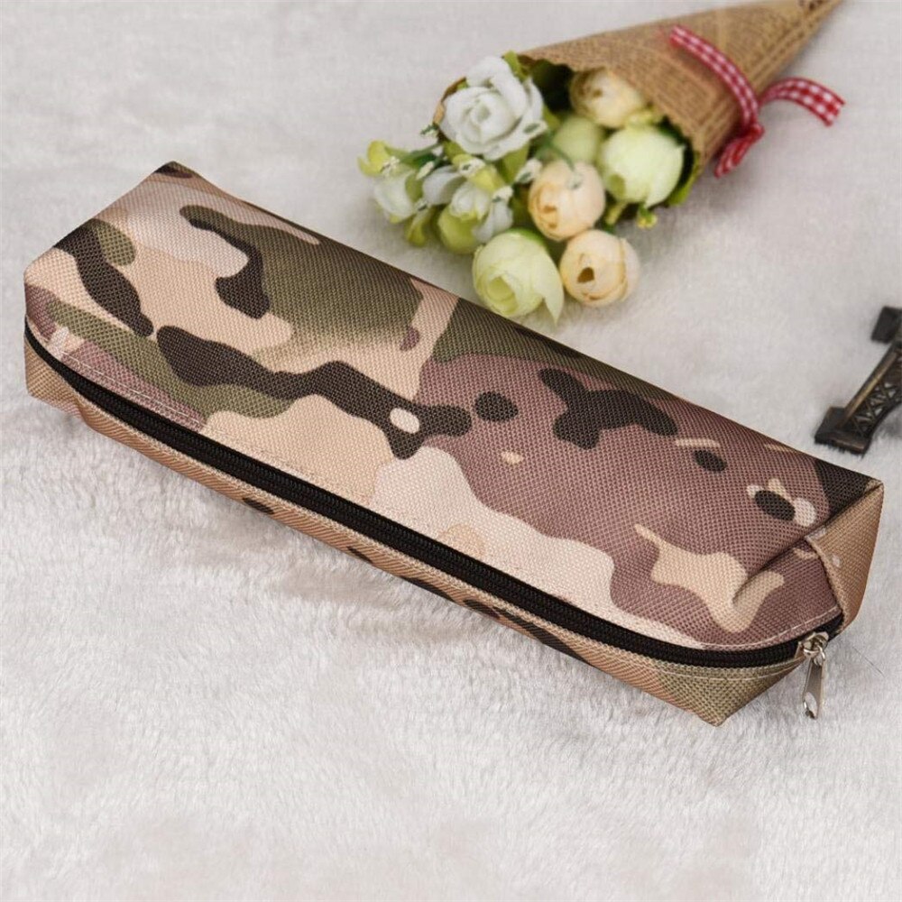 Estuche de estilo camuflaje para lápices, estuche escolar de gran capacidad, material de papelería para estudiantes
