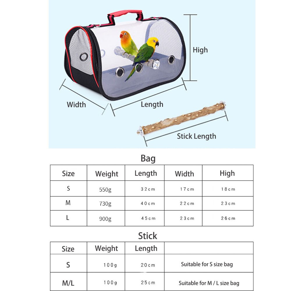 Pet Parrot Carrier Bird Travel Outdoor Bag Space Capsule Transparent Backpack Breathable Bird 360° Sightseeing Transport Cage