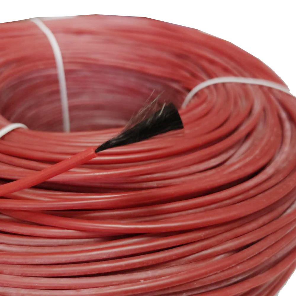 3mm 12k elektrisk karbon silikongummi fiber varme infrarøde ledninger kabel til gulvvarme og oppvarming 33 ohm/m