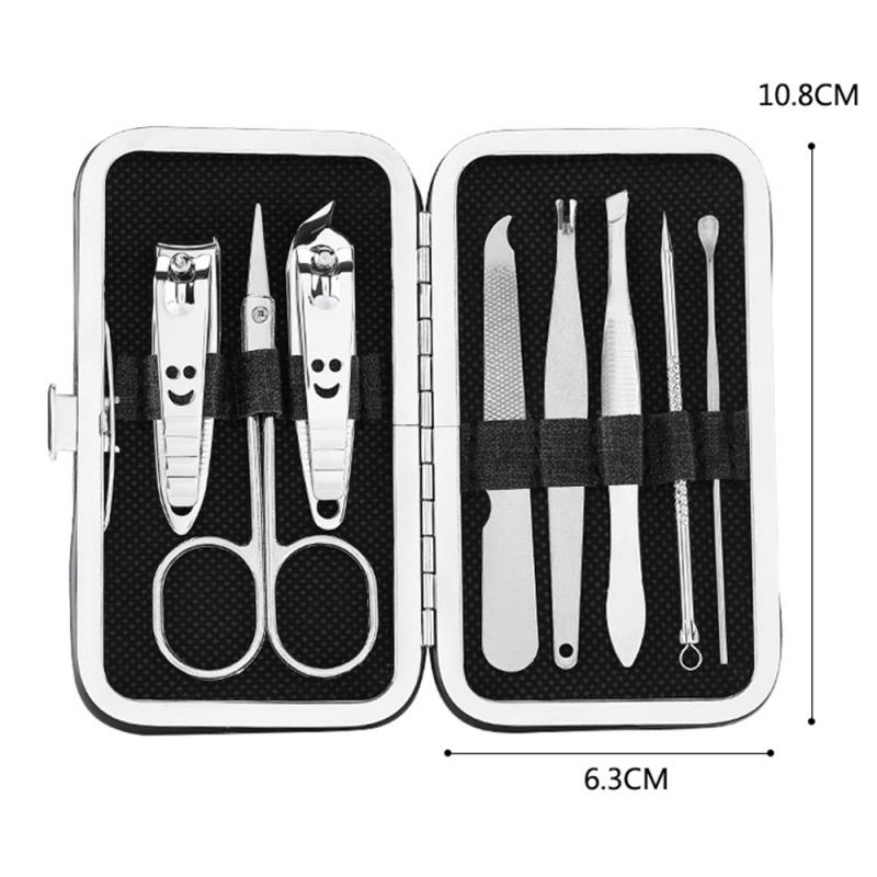 8Pcs Manicure Set Draagbare Nagelknipper Set Nail Cutter Cuticle Clipper Kit Nail Kits Duurzaam Nagel Set zorg