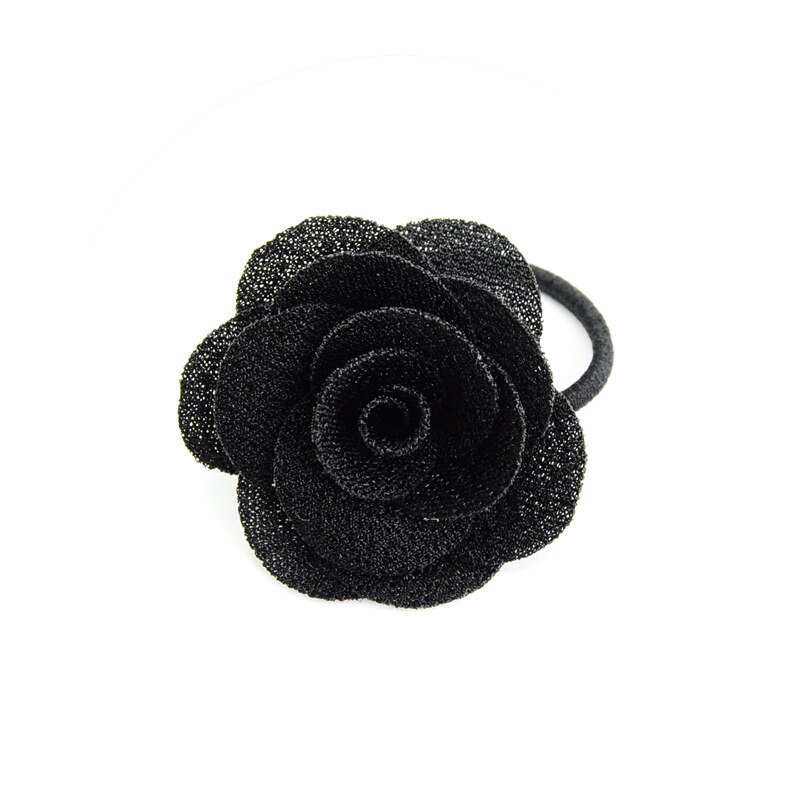 Women Big Rose Flower Elastic Hair Ring Girls Hair Bands Elastic Hair Rubber Bands Hair Accessories For Baby Girl Bebe: 12