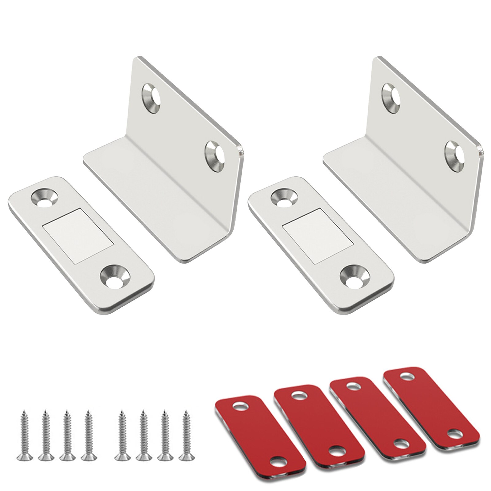 Cupboard Kitchen Door Wardrobe Closet Ultra Thin Closures Closing L Shaped Adhesive Drawer Invisible Cabinet Magnetic Catch