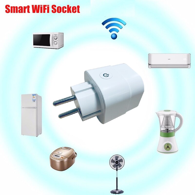 16A Wifi Smart Plug Stopcontact Afstandsbediening Monitor Power Tuya Thuis Apparaten Werkt Met Alexa Google Thuis