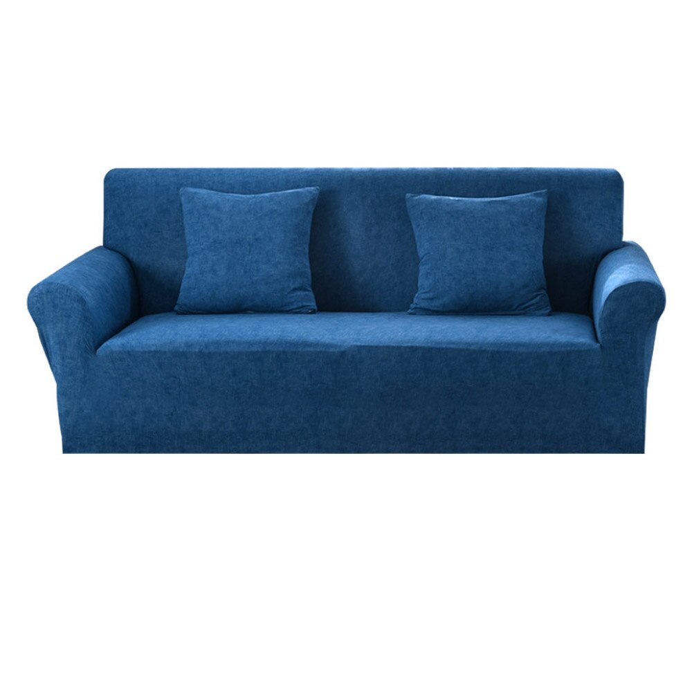 Sofa Cover Elastic Sofa Slipcovers Sofa Covers for Living Room Corner Sofa Towel Couch Cover Furniture Slipcover: dark blue / 190-230cm