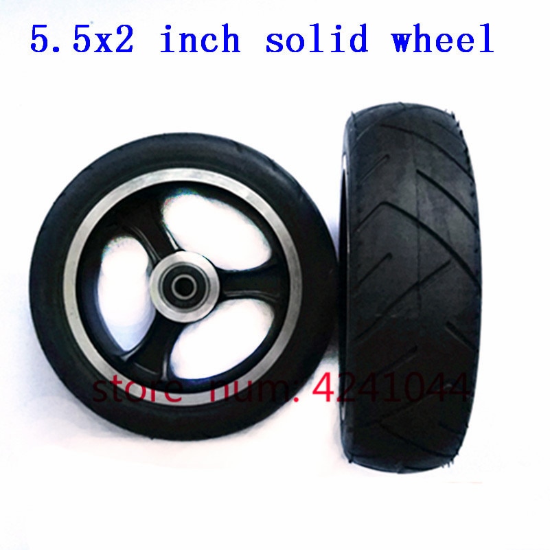 5/5.5 /6 inch solid wheels 5'' 5.5x2 145x40 6x2 solid tyre tire and alloy rim for Fast wheel F0,jackhot,Nes carbon fiber scooter