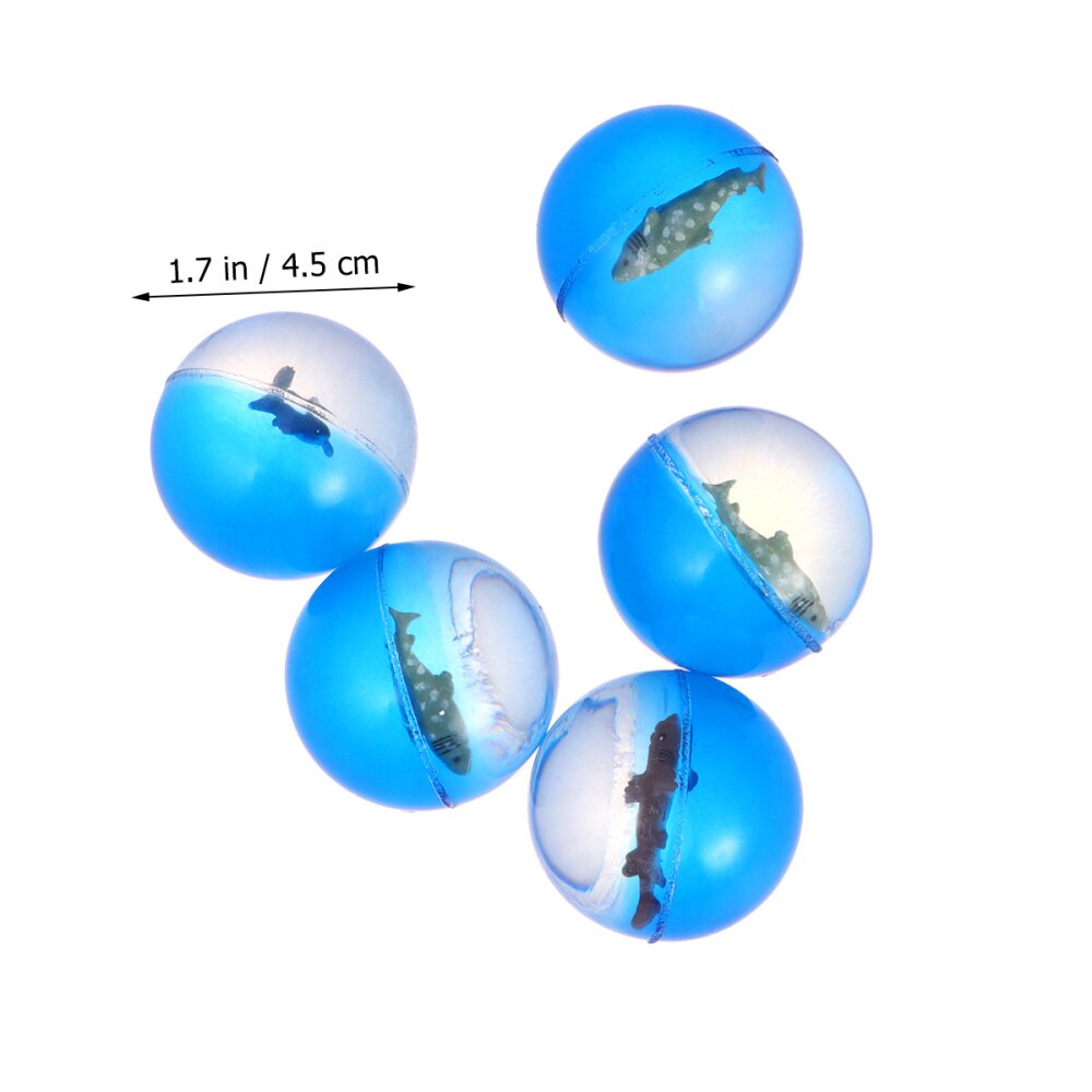 5Pcs Bouncy Balls Kids Learning Toy Rubber Jumping Ball Cognitive Toys Kids Funny Toy Transparent Ball for Kids Children