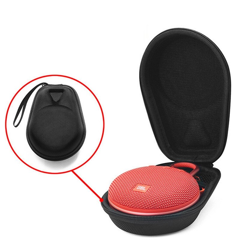 Travel Case Fits For JBL Clip 3 Portable Waterproof Wireless Bluetooth Speaker (Black)