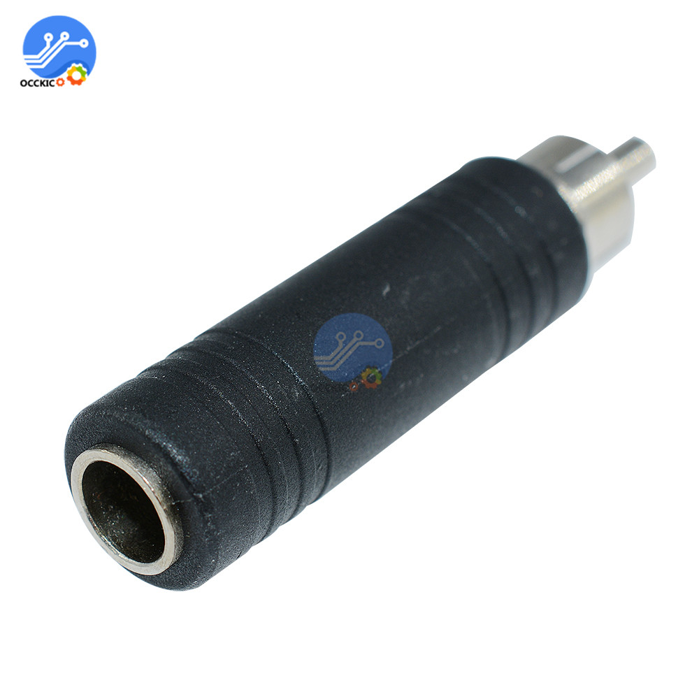 2 stuks RCA Kabel Man-vrouw 6.35mm Jack Adapter Connector Audio Aux Kabel voor PC Speaker Spelers