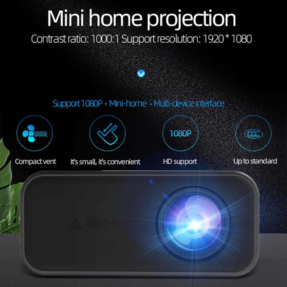 Mini Projector Portable Hd Projector Ondersteund 1920*1080P Projector Led Video Beamer Home Cinema Voor Movie Game Proyector