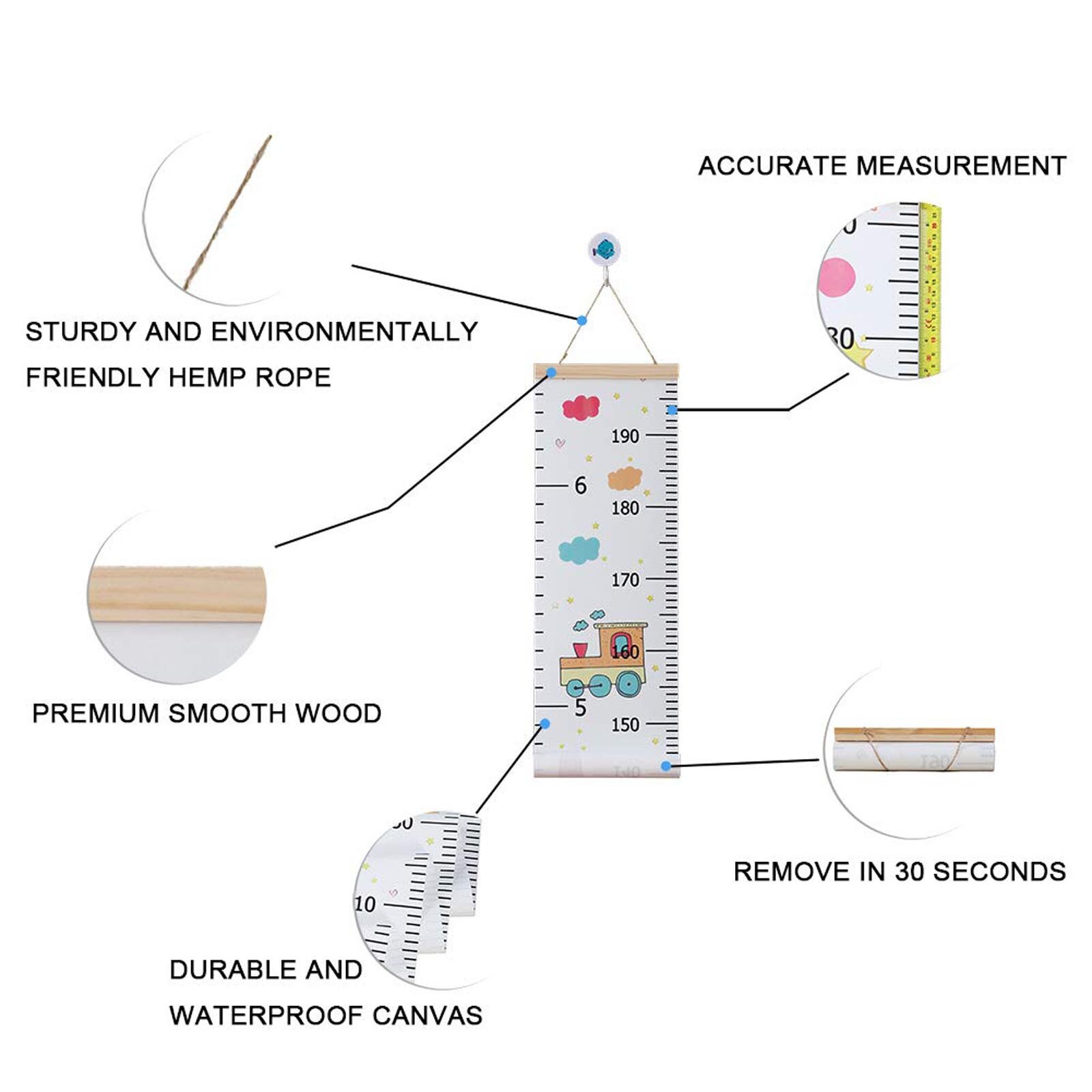 Height Chart for Kids, Upgrade Removable Baby Growth Chart for Wall