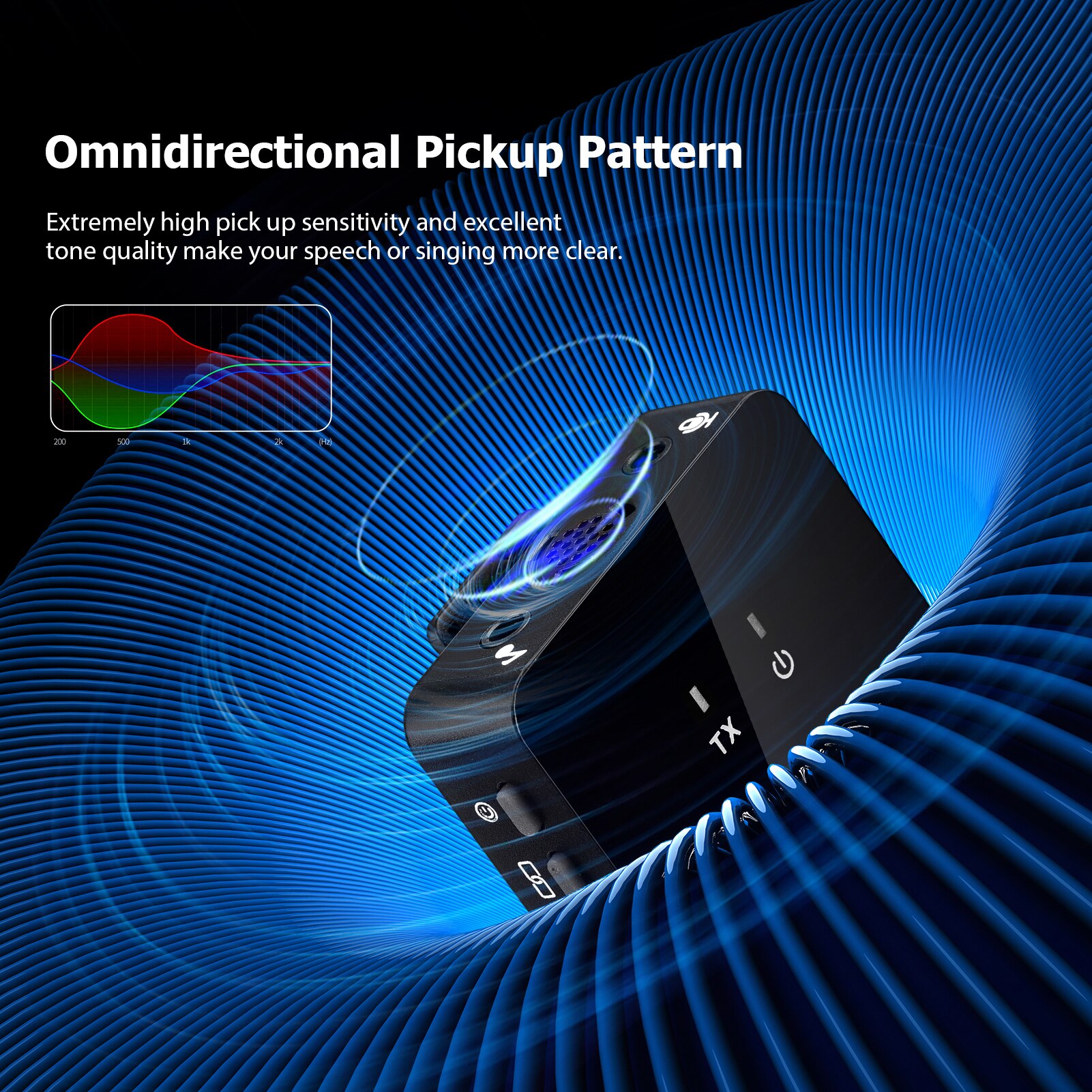 Microphone à revers sans fil UHF, micro omnidirectionnel avec émetteur et récepteur pour Interview, tournage Vlog en direct
