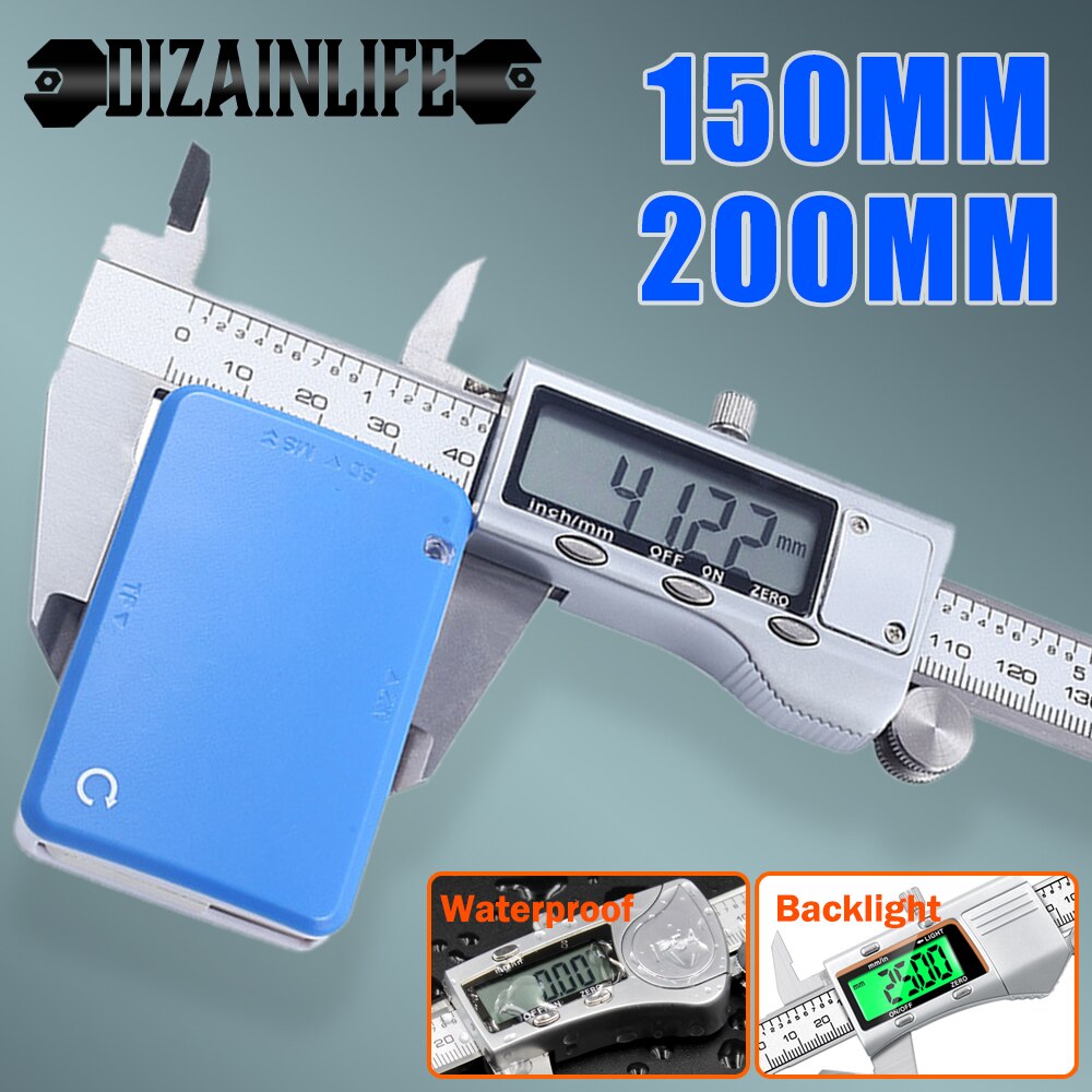 Electronic Digital Vernier Caliper 6 "150mm Stainless Steel Micrometer High Presicion Ruler Measuring Instrument Vernier Caliper