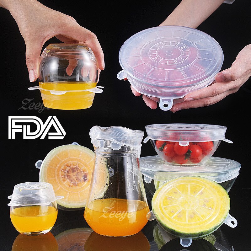 YUNYU 4 tapas elásticas de goma EVA para pan de alimentos, accesorios