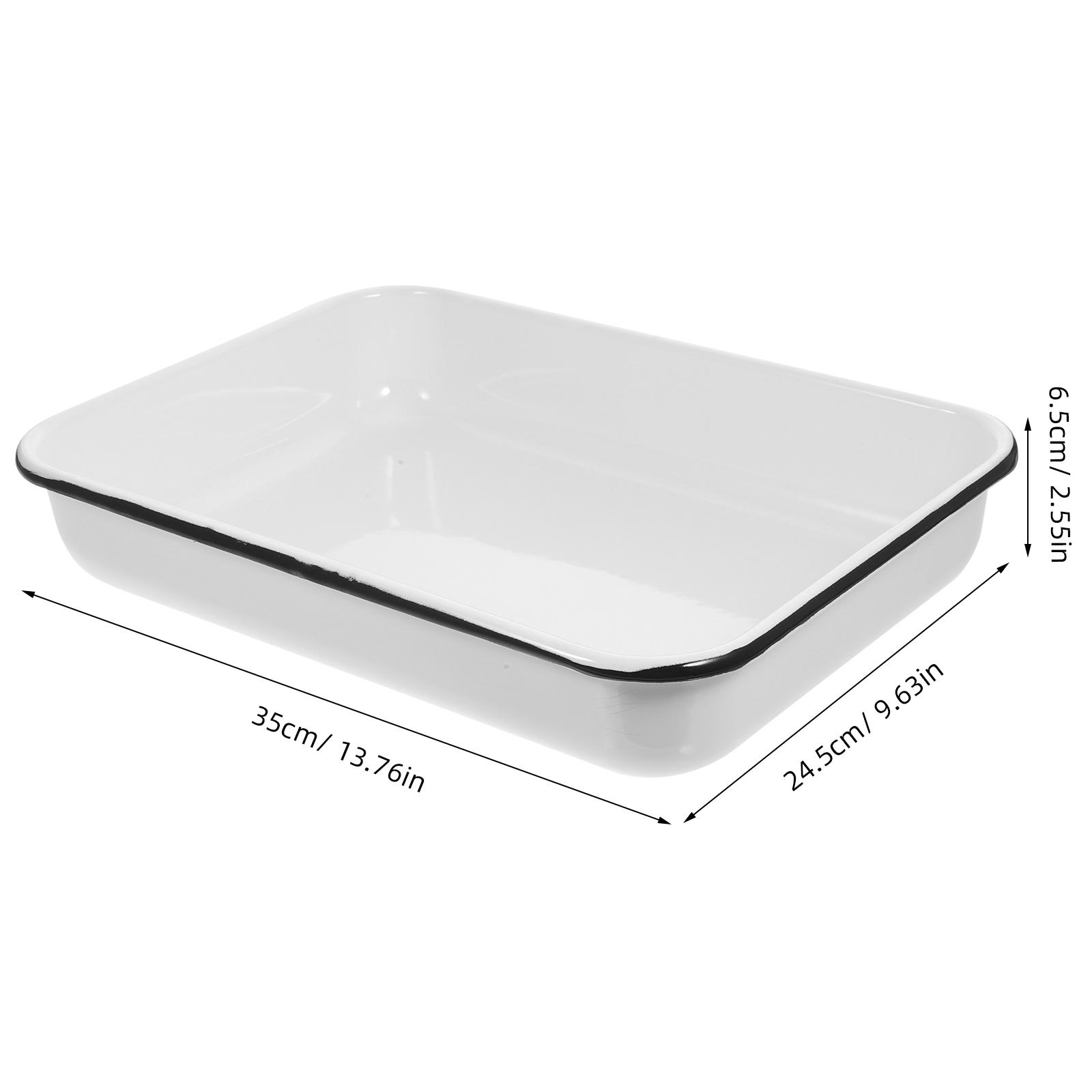 Emaljerad Bakplåt 24x35x6cm - Värmebeständig - Multifunktionell - Non-stick