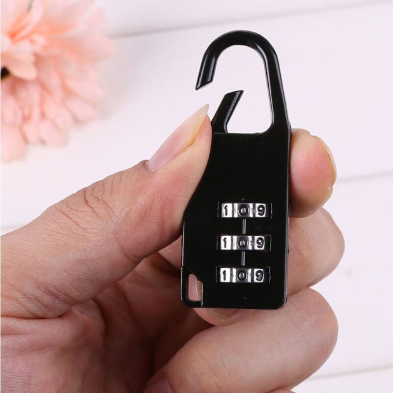 Security Antitheft Padlock Three Digit Combination Password lock Red color for Luggage Backpack