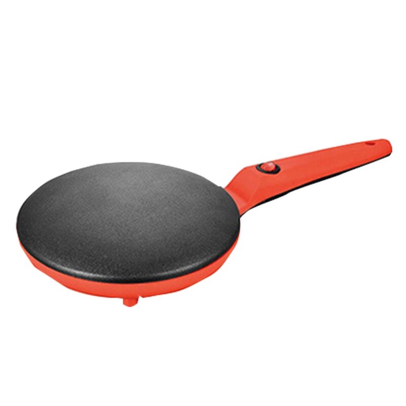 Nonstick Pancake Maker Met Siliconen Handvat Koekenpan Koekenpan Bakplaat Voor Omelet, Tortilla 'S, Oranje Kleur: Rood