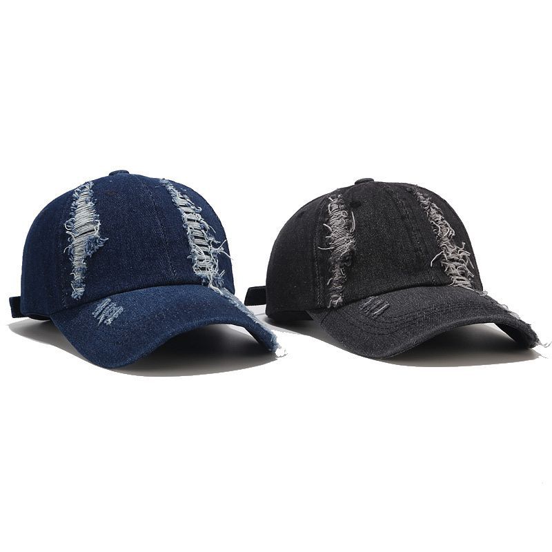 frühling Und Herbst Getragen Denim Cap Sommer Outdoor Freizeit Visier Hut Trend Loch Baseball Caps Hip Hop Sport hüte