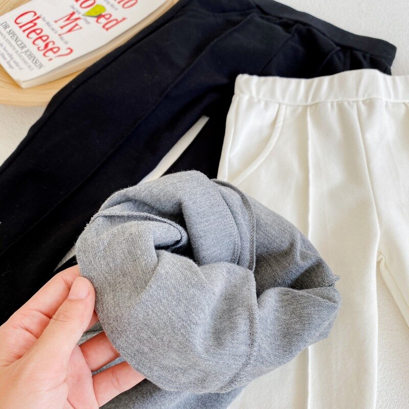 Para meninas calças outono estilo exterior wear 2021 novas crianças casuais calças de fundo apertado elástico bebê menina queimado calças