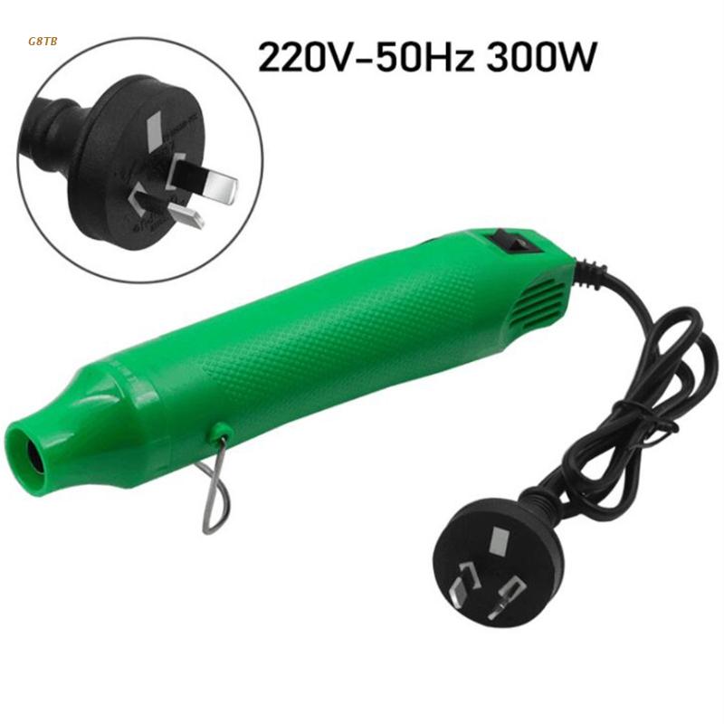 Mini Heat Gun Mini Handheld Air Gun for DIY Embossing Shrink Wrapping Drying Paint 300W Electrical Heat Tool: Green