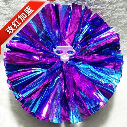 Purple mix silver All Star first single paragraph cheerleading pom pon Cheerleading cheer supplies#1836