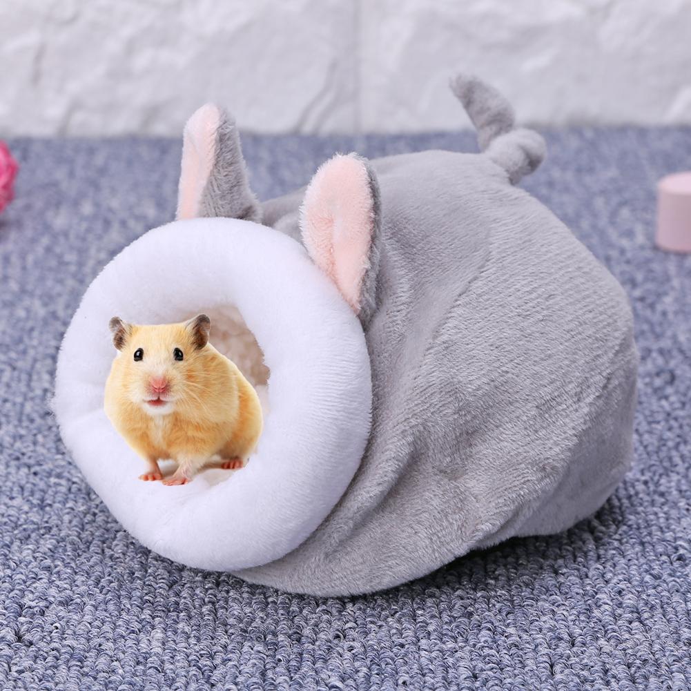 Invierno cálido nido de hamsters erizo cama de yurta perreras ratón pollo Casa de algodón Animal PEQUEÑO camas Cueva, suministros para mascotas, rata ratones nido