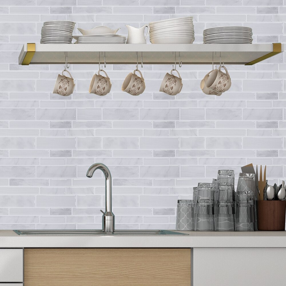 Vividtiles gris Mable peler et coller carreaux Anti-moisissure amovible RV chambre décor cuisine auto-adhésif papier peint