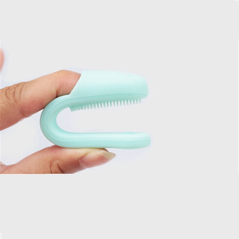 Mini silikon ansiktsbørste renere finger hudorm kutt fjerning nese pore vaske pad skrubb massasje sminke verktøy tilfeldig farge