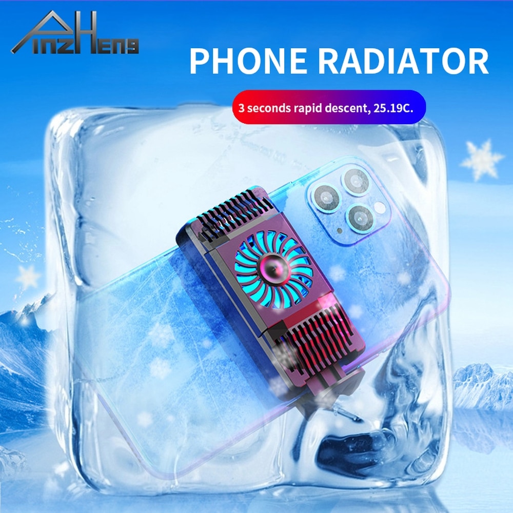 PINZHENG Handy Kühler Fan Kühler Kühlung Für Telefon iPhone Huawei Samsung Xiaomi Universal Tragbare Halter Kühlkörper