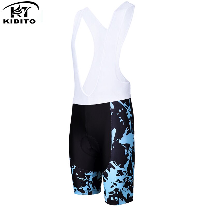 KIDITOKT Men Shockproof Quick-Dry Cycling Bib Tights 100% Lycra Bib Bicycle Shorts Breathable Mountain Bike Shorts Outdoor