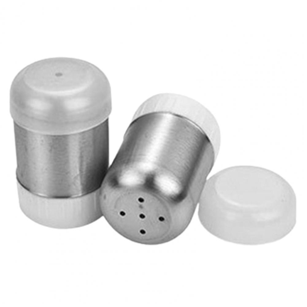2Pcs Spice Dispensers Excellent Seasoning Spice Dispenser Shaker Stainless Steel Pepper Shakers