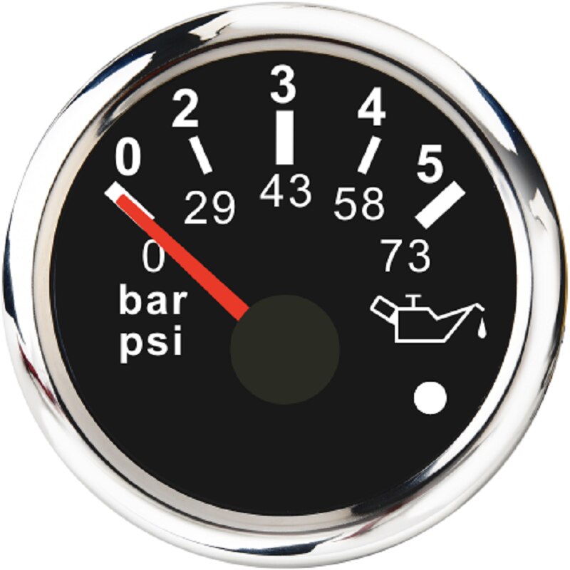 NPT-1/8 M10x1 Sensor de manómetro de aceite apto para manómetro de presión de aceite de 0-5 Bar 0-10 Bar con alarma, luz trasera roja de 12V 24V: BS 0-5bar
