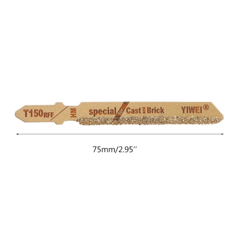 Hoja de sierra caladora de diamante, 3 uds., grano de carburo T150 de 3 ", vástago en T, hojas de sierra, herramienta de corte de azulejos de cerámica D13 19