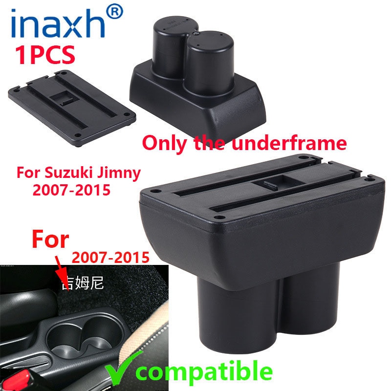 OYHCM Auto Armsteun compatibel met Suzuki Jimny 2005-2018 Auto Centre Console Interieur Armsteun Opbergdoos met Drankhouder Zwart